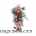 Glitzhome Artificial Poinsettia Floral Christmas Swag GLHO1289
